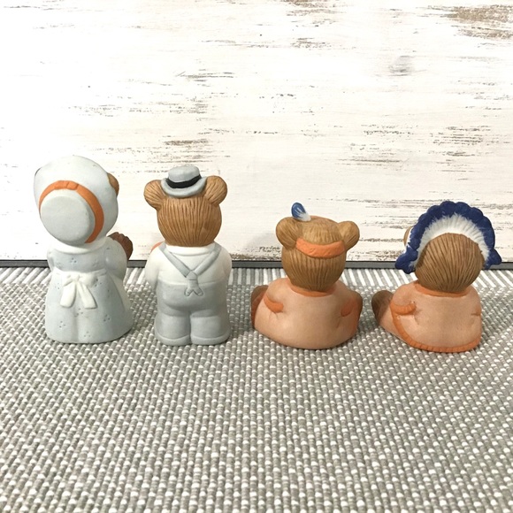 Homco Holiday Homco Thanksgiving Bears 552 Set Of 4 Figurines Poshmark